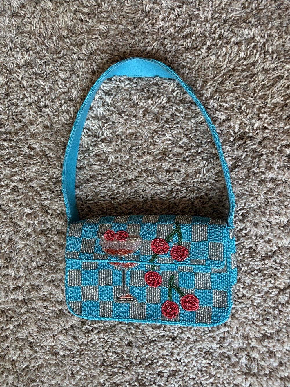 Anthropologie cocktails + cherries purse